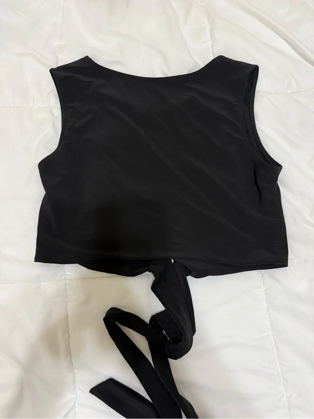 Kids Black Wrap Top